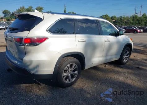 2015 Toyota Highlander Xle V6 from USA, damaged, VIN 5TDJKRFH1FS096338
